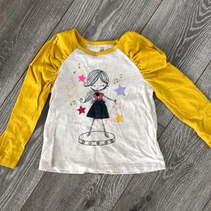 Baby gap long ruched sleeve singer tee